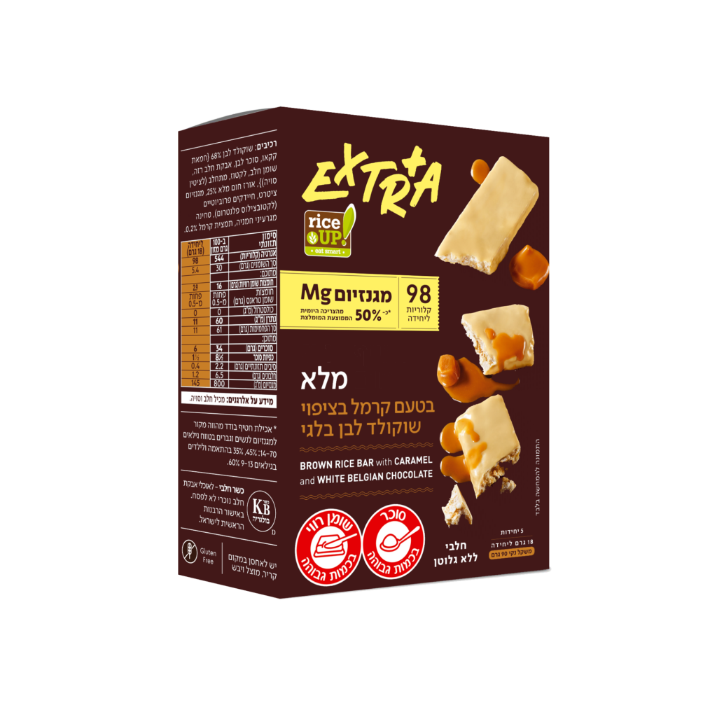 בארים בטעם קרמל בציפוי שוקולד לבן בלגי image